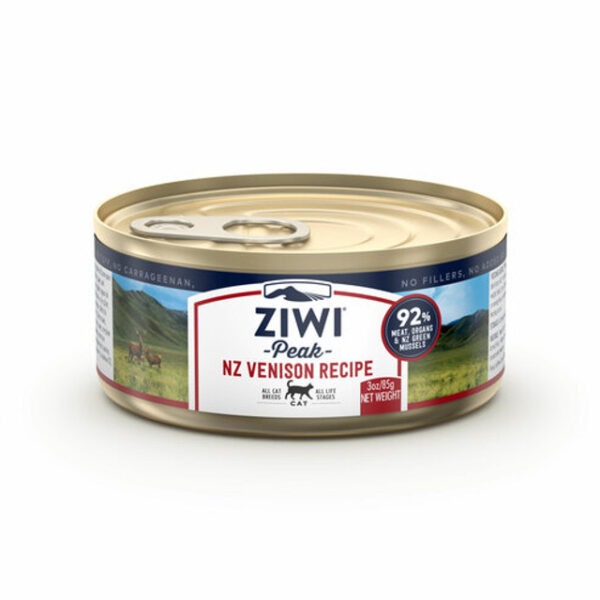 ZIWI Peak Venison Canned Wet Cat Food available at Pet Shore, offering natural venison-based cat food.