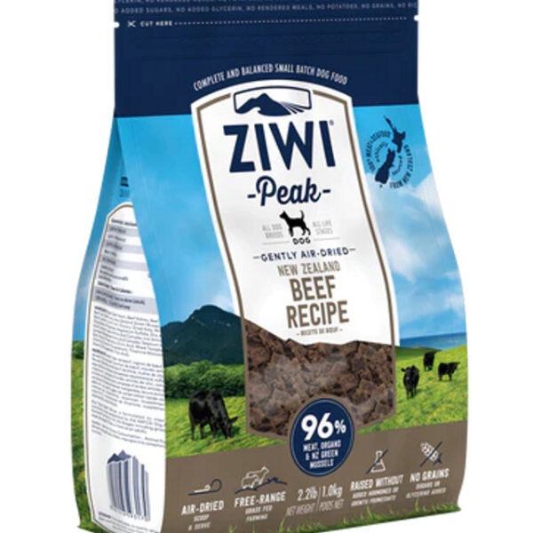 ZIWI Peak Beef Recipe Air-Dried Dog Food 2.5KG available at Pet Shore, offering natural and high-protein dog food.